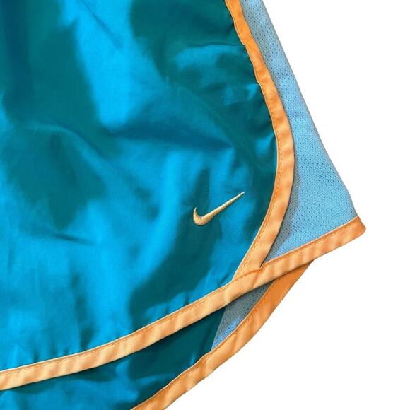 Nike Dri-FIT Tempo Running Shorts Youth XL (Fits Women’s XS-S) Teal Yellow 740E - Picture 2 of 8